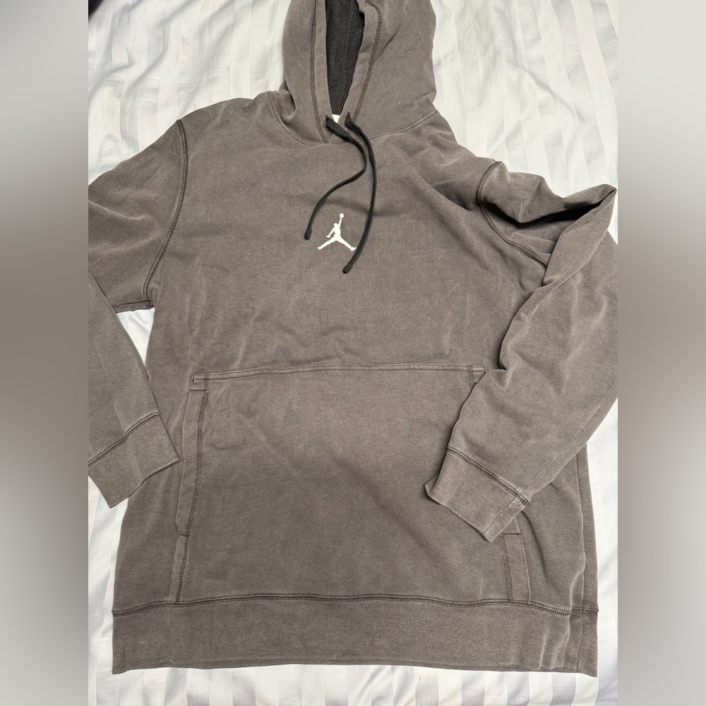 Jordan Charcoal Hoodie with White Logo